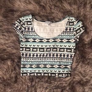 Tribal crop top